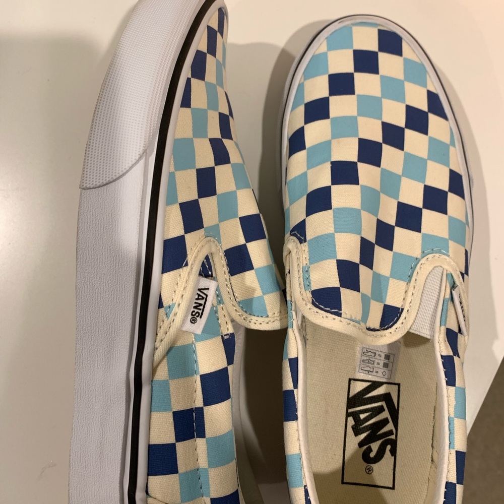 Blue checkered vans// Never worn